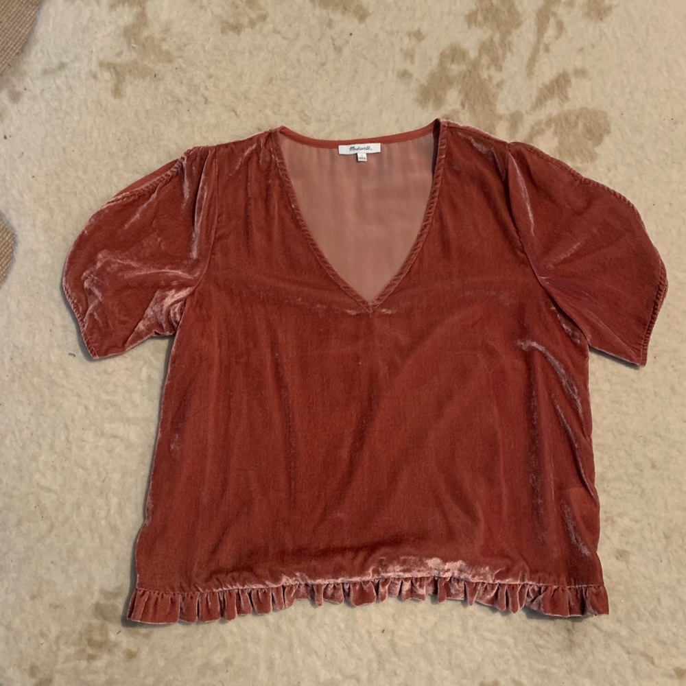 Velvet pink blouse